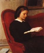 Henri Fantin-Latour The Reader(Marie Fantin-Latour,the Artist's Sister) Spain oil painting artist